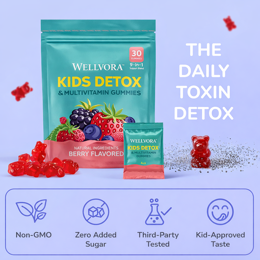 Wellvora™ Children’s Detox and Daily Multivitamin Gummies