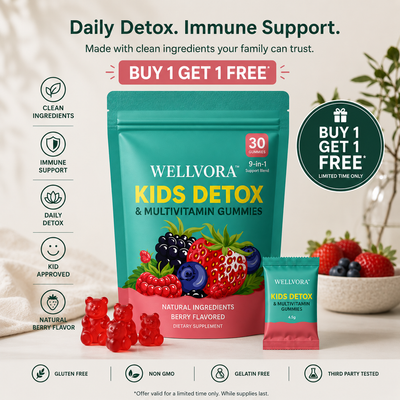 Wellvora™ Children’s Detox and Daily Multivitamin Gummies