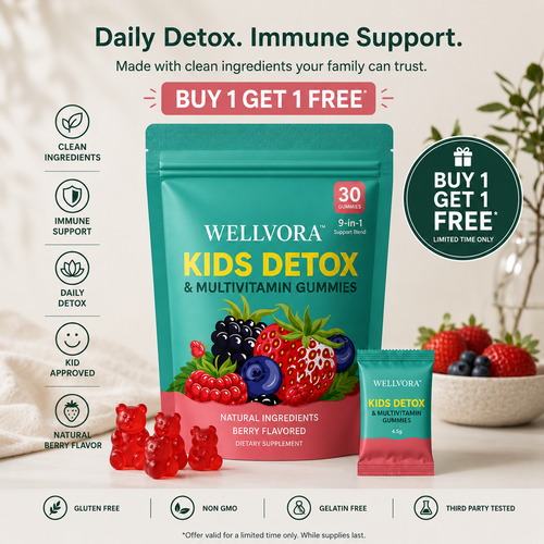 Wellvora™ Children’s Detox and Daily Multivitamin Gummies