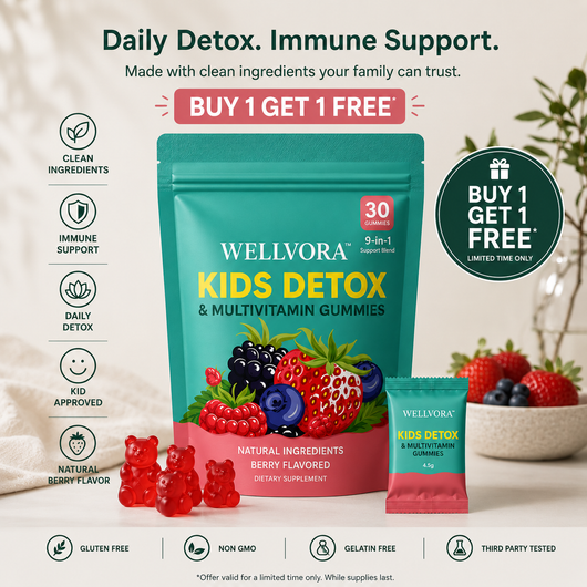 Wellvora™ Children’s Detox and Daily Multivitamin Gummies