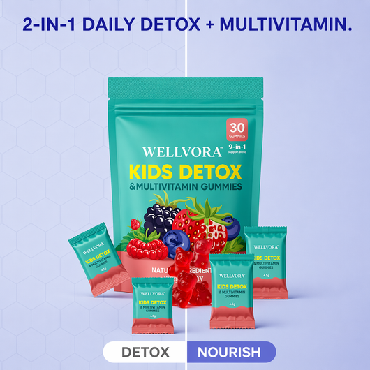 Wellvora™ Children’s Detox and Daily Multivitamin Gummies