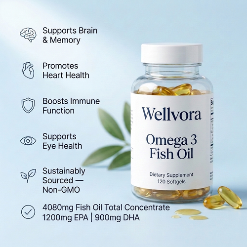 Wellvora™ Omega 3 Fish Oil